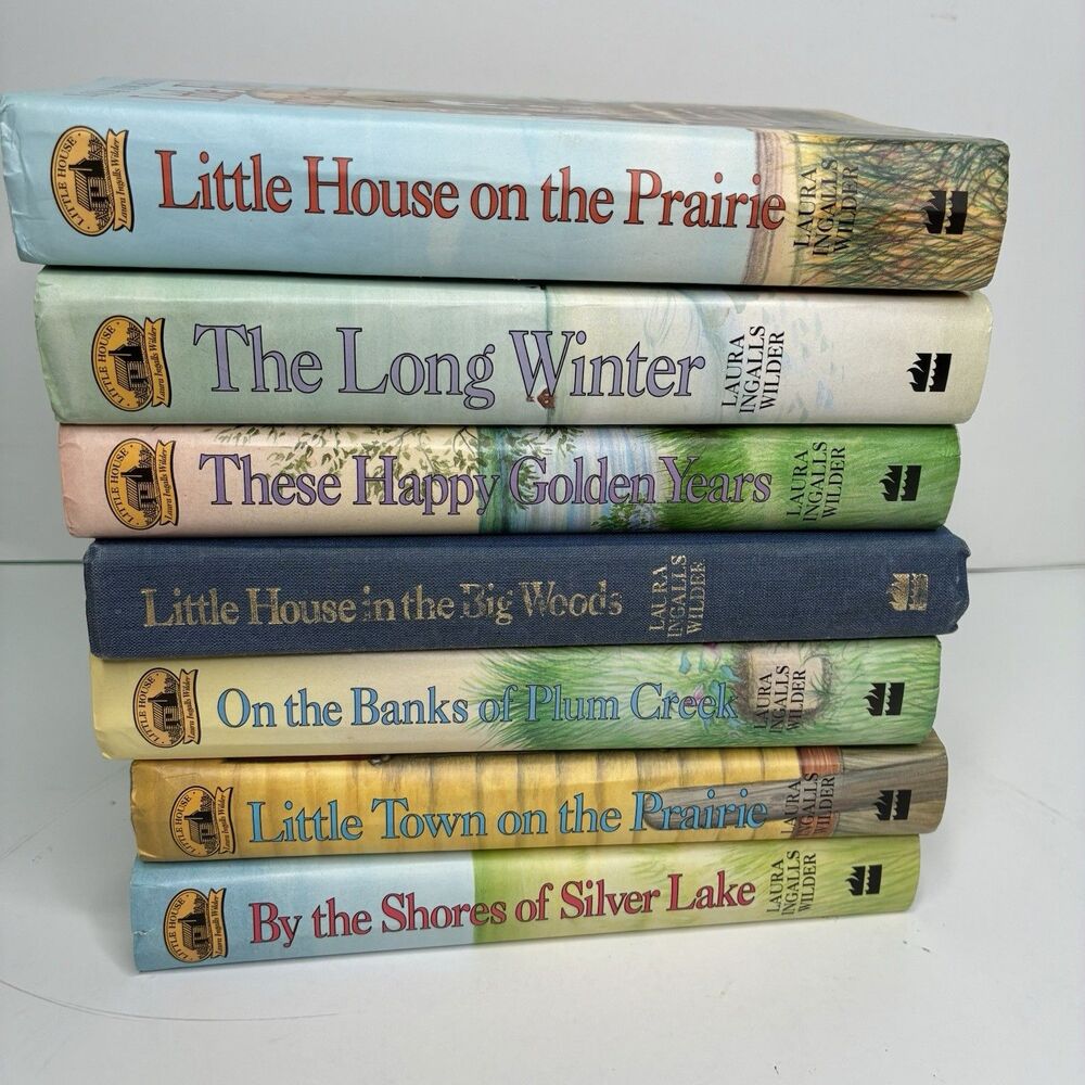 Lot Of 7 Little House On The Prairie Laura Ingalls Wilder Hardcover Books